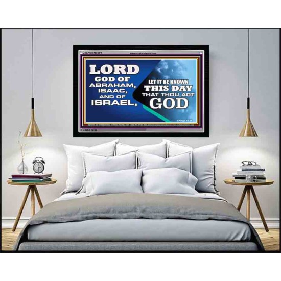 GOD OF ABRAHAM ISAAC AND ISRAEL   Large Framed Scripture Wall Art   (GWAMEN9291)   