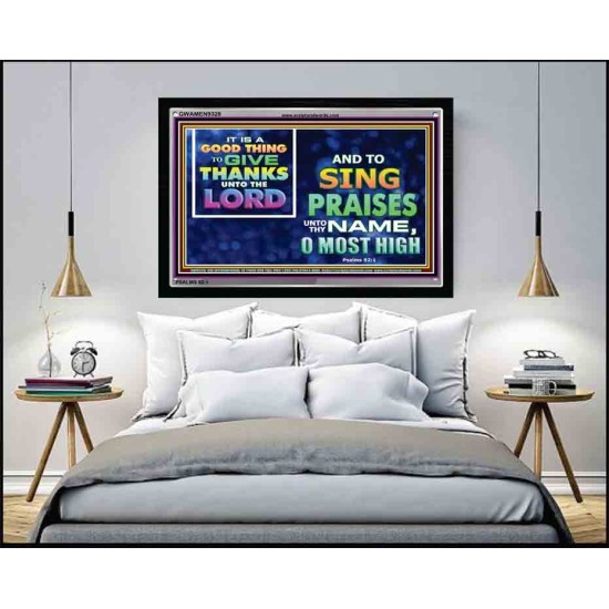 GIVE THANKS UNTO THE LORD   Custom Wall Dcor   (GWAMEN9328)   