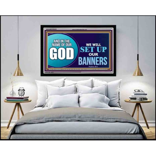 IN THE NAME OF OUR GOD   Bible Verses Frame   (GWAMEN9422)   