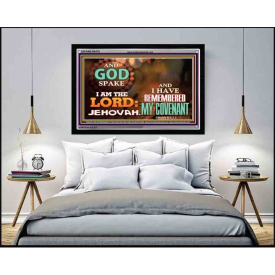 I AM THE LORD JEHOVAH   Scripture Art Frame   (GWAMEN9478)   