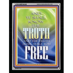 THE TRUTH SHALL MAKE YOU FREE   Scriptural Wall Art   (GWAMEN049)   