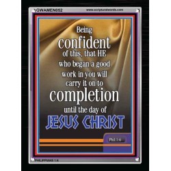 BE CONFIDENT IN THE LORD   Frame Scripture Dcor   (GWAMEN052)   