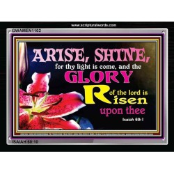 ARISE AND SHINE   Bible Verse Frame   (GWAMEN1102)   