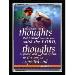THE THOUGHTS OF PEACE   Inspirational Wall Art Poster   (GWAMEN1104)   