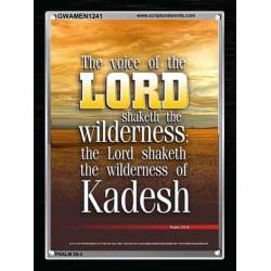 VOICE OF THE LORD IS POWERFUL   Scripture Wall Art   (GWAMEN1241)   "25X33"