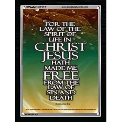 THE SPIRIT OF LIFE IN CHRIST JESUS   Framed Religious Wall Art    (GWAMEN1317)   