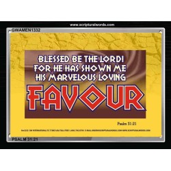 BLESSED BE THE LORD   Custom Frame Bible Verse   (GWAMEN1332)   