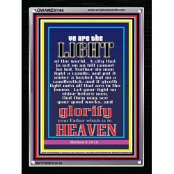 YOU ARE THE LIGHT OF THE WORLD   Bible Scriptures on Forgiveness Frame   (GWAMEN144)   "25X33"