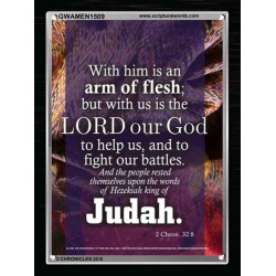 ARM OF FLESH?   Bible Verse Acrylic Glass Frame   (GWAMEN1509)   