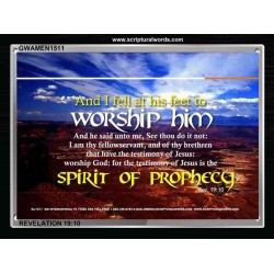 WORSHIP HIM   Custom Framed Bible Verse   (GWAMEN1511)   