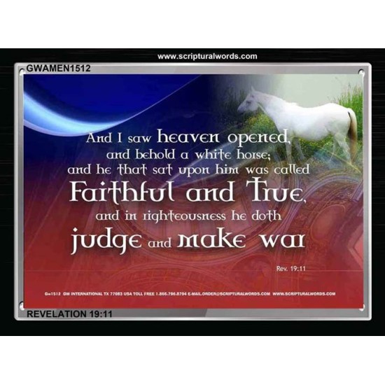 I SAW HEAVEN OPENED   Bible Verses Framed Art   (GWAMEN1512)   