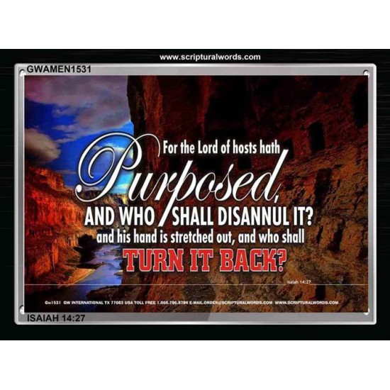 WHO SHALL DISANNUL IT   Large Frame Scriptural Wall Art   (GWAMEN1531)   