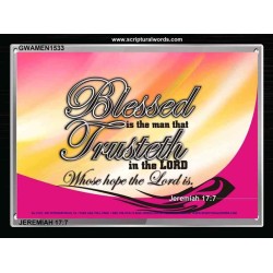 BLESSED IS THE MAN   Frame Bible Verse Online   (GWAMEN1533)   
