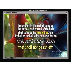 FOR AN EVERLASTING SIGN   Bible Verse Frame Online   (GWAMEN1536)   