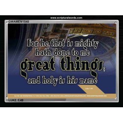 HOLY IS HIS NAME   Bible Verses Framed for Home Online   (GWAMEN1540)   