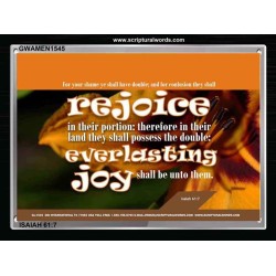 EVERLASTING JOY   Bible Verse Framed Art Prints   (GWAMEN1545)   