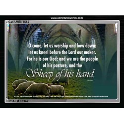 FOR HE IS OUR GOD   Framed Scripture Dcor   (GWAMEN1552)   