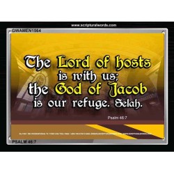 GOD OF JACOB IS OUR REFUGE   Framed Scripture    (GWAMEN1564)   