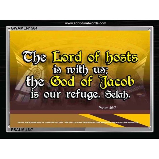 GOD OF JACOB IS OUR REFUGE   Framed Scripture    (GWAMEN1564)   