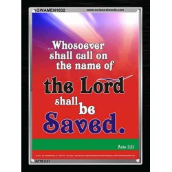 WHOSOEVER SHALL CALL   Inspiration Wall Art Frame   (GWAMEN1632)   "25X33"