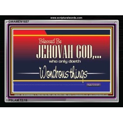 JEHOVAH GOD   Contemporary Christian Poster Framed   (GWAMEN1657)   