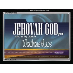 JEHOVAH GOD   Christian Artwork   (GWAMEN1662)   