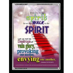 WALK IN THE SPIRIT   Large Framed Scripture Wall Art   (GWAMEN1667)   "25X33"