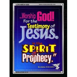 WORSHIP GOD   Bible Verse Framed for Home Online   (GWAMEN1680)   