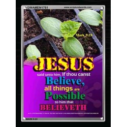 ALL THINGS ARE POSSIBLE   Modern Christian Wall Dcor Frame   (GWAMEN1751)   