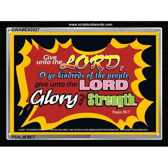 GIVE UNTO THE LORD   Bible Verse Acrylic Glass Frame   (GWAMEN2027)   