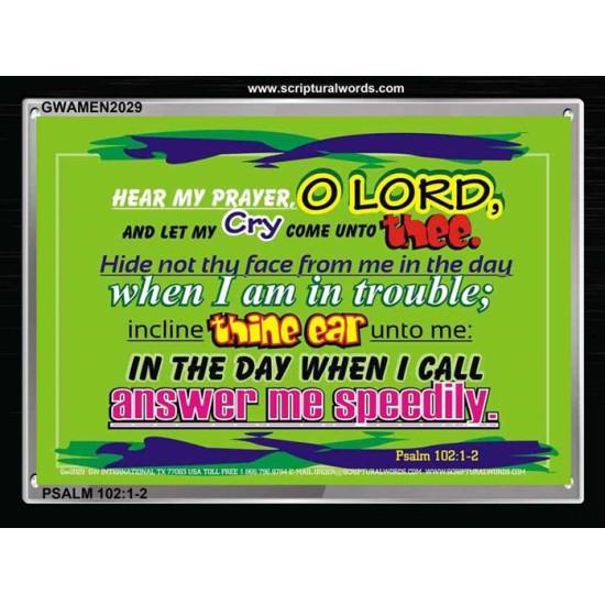 HEAR MY PRAYER O LORD   Bible Verses Poster   (GWAMEN2029)   