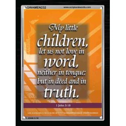 TRUE LOVE   Contemporary Christian Wall Art Acrylic Glass frame   (GWAMEN232)   "25X33"