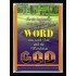 THE WORD WAS GOD   Inspirational Wall Art Wooden Frame   (GWAMEN252)   "25X33"