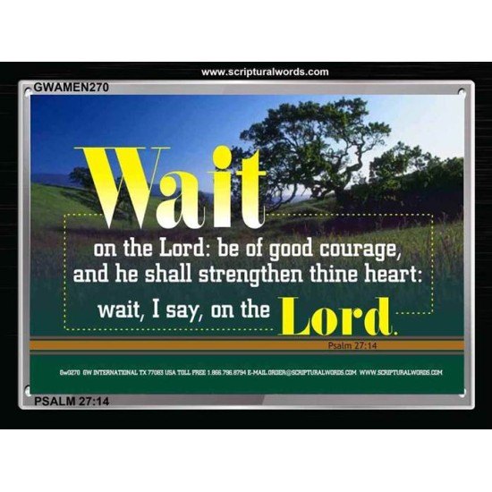 WAIT ON THE LORD   Contemporary Wall Decor   (GWAMEN270)   