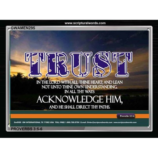 TRUST IN THE LORD   Modern Wall Art   (GWAMEN295)   