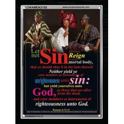 YIELD YOURSELVES UNTO GOD   Bible Scriptures on Love Acrylic Glass Frame   (GWAMEN3155)   "25X33"