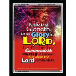 WHOM THE LORD COMMENDETH   Large Frame Scriptural Wall Art   (GWAMEN3190)   "25X33"