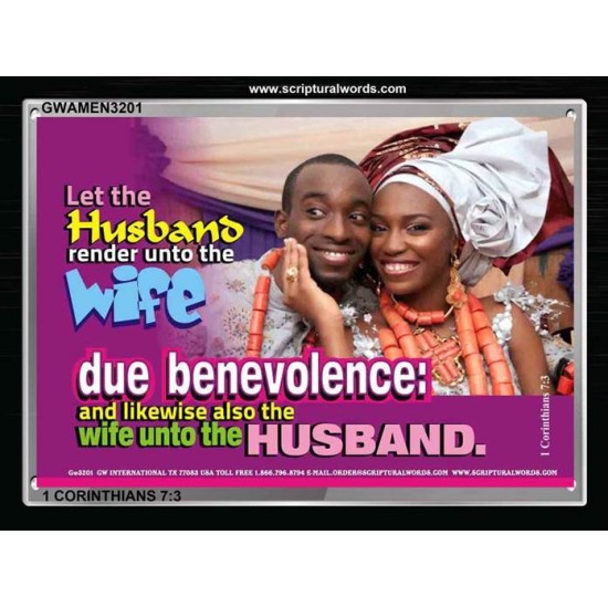HUSBANDS AND WIVES   Unique Bible Verse Frame   (GWAMEN3201)   