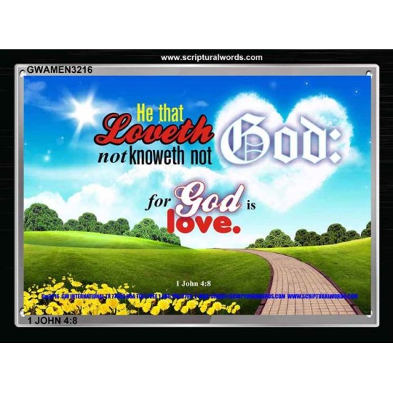 GOD IS LOVE   Scriptures Wall Art   (GWAMEN3216)   