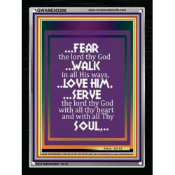 WALK IN ALL HIS WAYS   Scripture Art Prints   (GWAMEN3306)   "25X33"