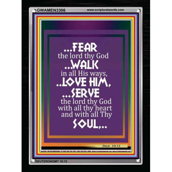 WALK IN ALL HIS WAYS   Scripture Art Prints   (GWAMEN3306)   