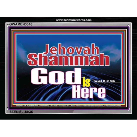 JEHOVAH SHAMMAH   Bible Verse Wall Art   (GWAMEN3346)   