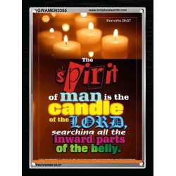 THE SPIRIT OF MAN IS THE CANDLE OF THE LORD   Framed Hallway Wall Decoration   (GWAMEN3355)   