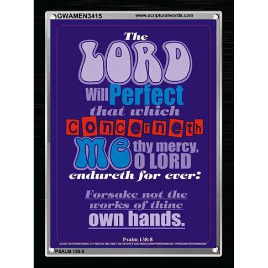 THE WORKS OF THINE OWN HANDS   Frame Bible Verse Online   (GWAMEN3415)   