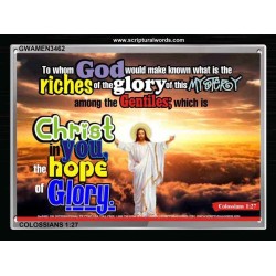 CHRIST IN YOU THE HOPE OF GLORY   Modern Wall Art   (GWAMEN3462)   