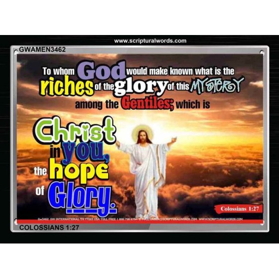 CHRIST IN YOU THE HOPE OF GLORY   Modern Wall Art   (GWAMEN3462)   