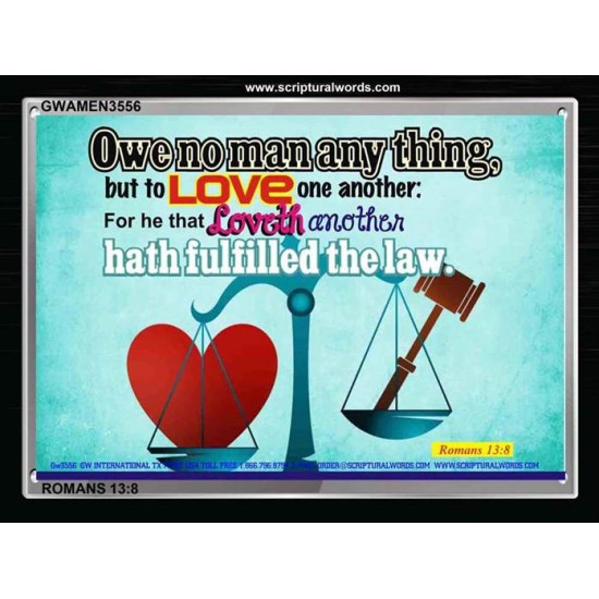 LOVE ONE ANOTHER   Framed Bible Verse Online   (GWAMEN3556)   