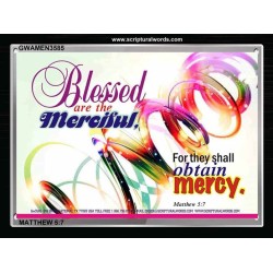 BLESSED ARE THE MERCIFUL   Bible Verses Frame Online   (GWAMEN3585)   