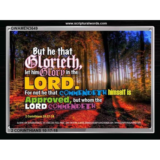 GLORY IN THE LORD   Scripture Framed    (GWAMEN3649)   