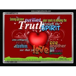 LOVE ONE ANOTHER   Custom Framed Inspiration Bible Verse   (GWAMEN3710)   